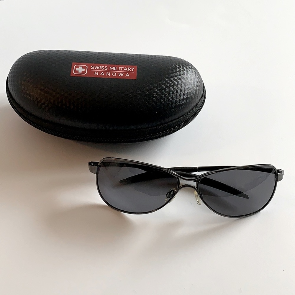 Swiss Military Blk/Gry Polarized Sunglasses